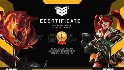 30 Contoh Sertifikat Mobile Legends And Cara Buat 2023