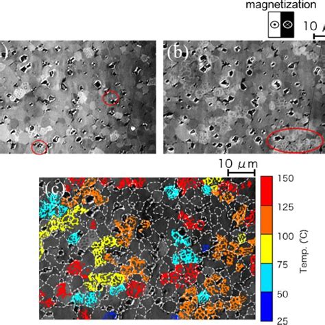 Domain Images Of The Ndfeb Sintered Magnet With A Coercivity Of H