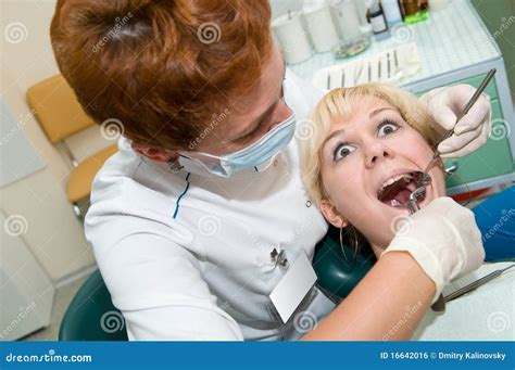 Dental Exodontia With Scared Stock Photo Image Of Face Clinic 16642016