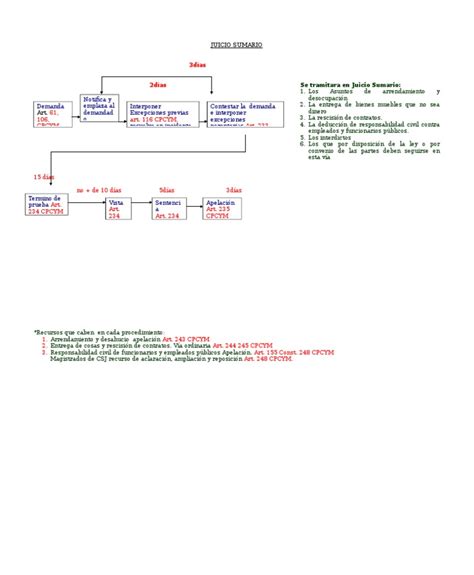 Juicio Sumario Esquema