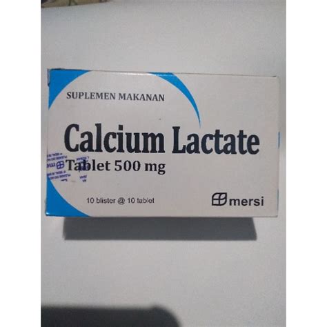 Jual Calcium Lactate Box 100 Tablet Shopee Indonesia