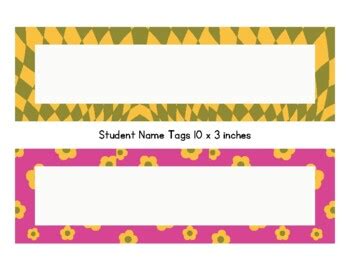 FREE Retro Back-to-School Name Tags | Printable PDF by Crook in the ...