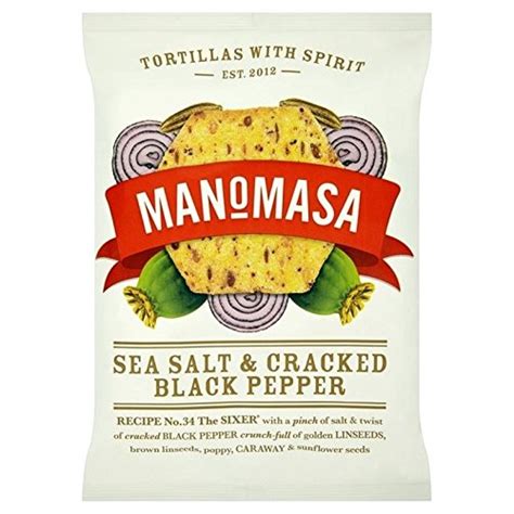 Amazon Manomasa Sea Salt Cracked Black Pepper Tortilla Chips