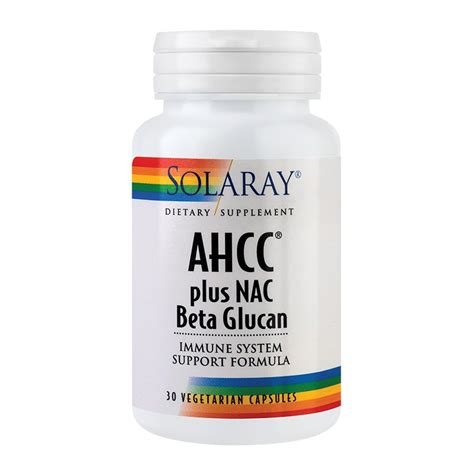 Ahcc Plus Nac Beta Glucan Solaray Tablete Secom Farmacia Tei