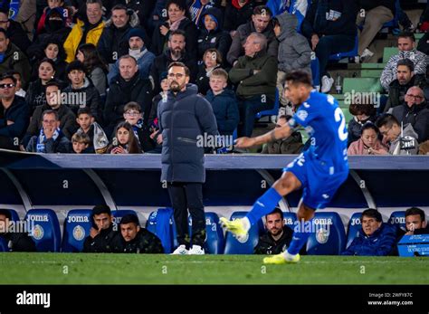 February Getafe Madrid Spain Jose Bordalas Head Coach Of