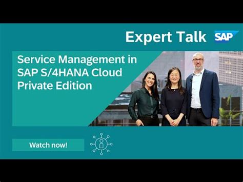 Expert Talk Service Management In Sap S Hana Cloud Private Edition