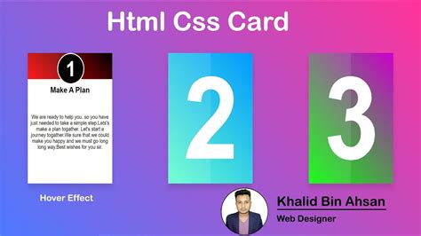 Html Css Card Design How To Make A Card With Html Css Youtube