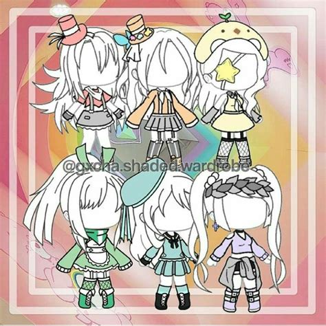 gacha outfits character design cute drawings cute anime chibi