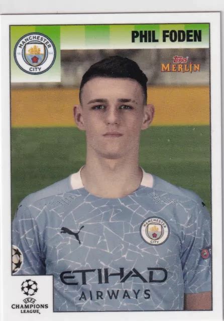 Topps Merlin Heritage Carte Football Num Ro Phil Foden Eur