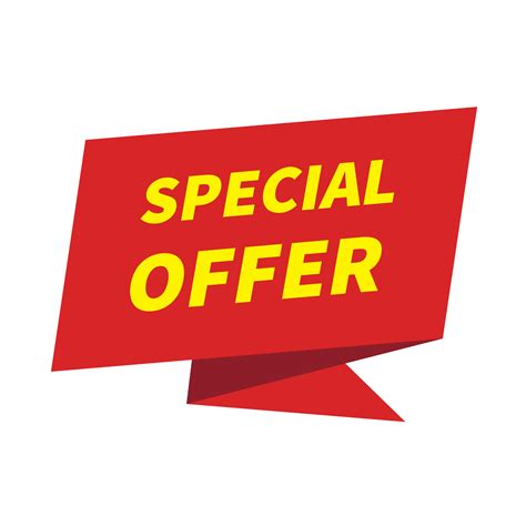 Special offer red icon discount banner without background. 9373706 PNG