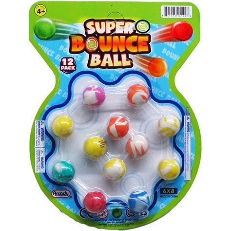 72 Wholesale 12PC 0.75" HIGH BOUNCING BALLS ON BLISTER CARD - at - wholesalesockdeals.com