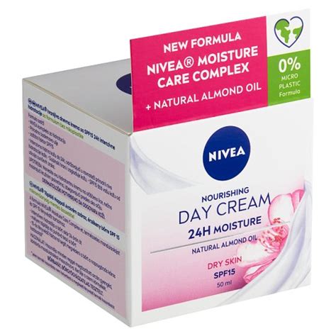 Nivea Nourishing Day Cream Dry To Sensitive Skin SPF 15 50ml Tesco