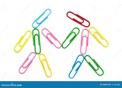 Colored paper clip stock image. Image of group, element - 34847361