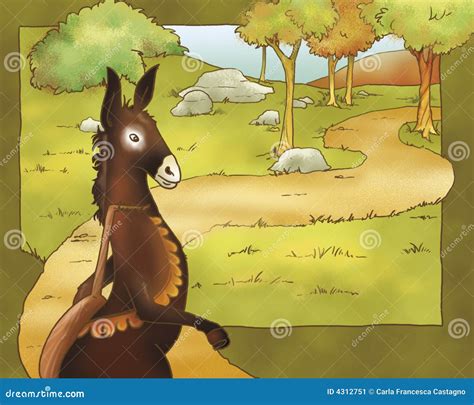 Donkey - fairy tale stock illustration. Illustration of illustrations ...