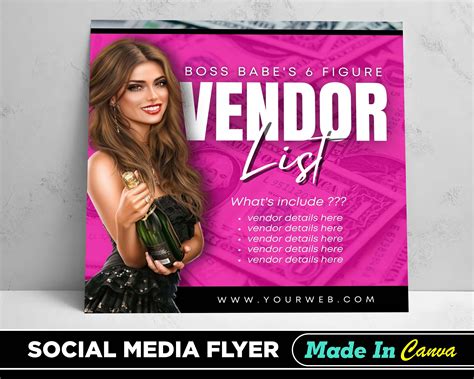 Vendor Flyer Diy Canva Vendor Flyer Template 2022 Editable Social