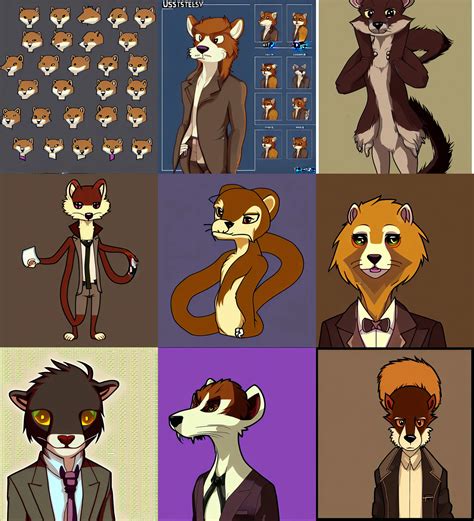 Furry Weasel Detective Fursona Uhd Ue 5 Visual Stable Diffusion