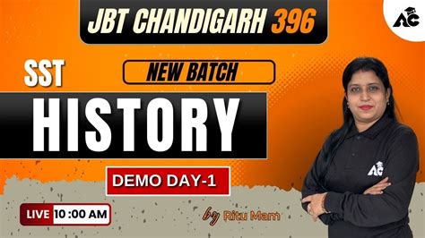 JBT CHANDIGARH Preparation 2024 SST Preparation History Day 1 By