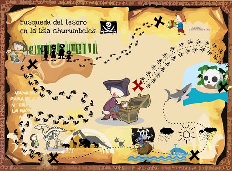 Búsqueda del tesoro para niños Juegos de piratas Pistas para la