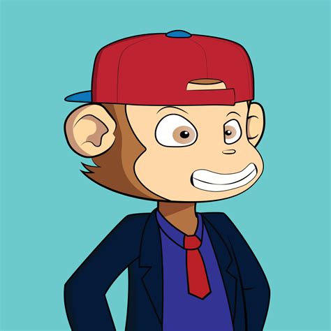 NFT monkey art flat vector illustration. cute monkey vector artwork ...