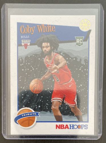 COBY WHITE RC 2019 20 PANINI NBA HOOPS TRIBUTE 295 HOLIDAY PARALLEL SP