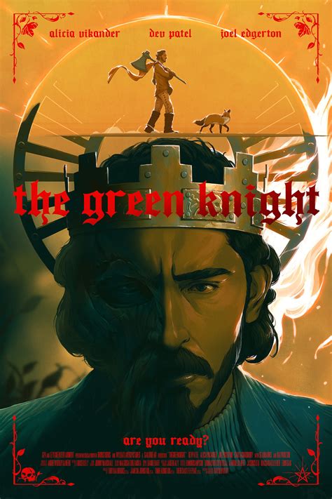 Halloween Ts Poster The Green Knight 2021 Movie Gloss Etsy