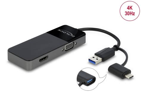 Delock Products Delock Usb Gen Adapter To K Hdmi Vga