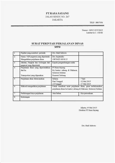 Format Daftar Perjalanan Dinas Pimpinan Delinewstv