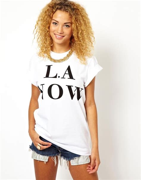 Asos Asos T Shirt With La Now Print At Asos Asos T Shirts Asos