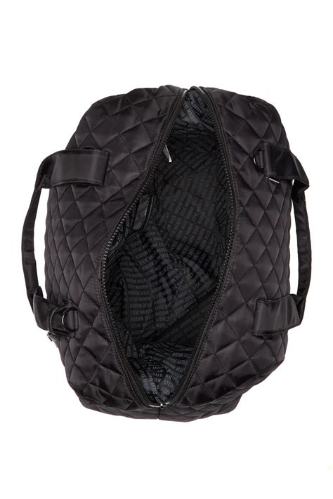 Steve Madden Quilted Nylon Weekend Bag In Black Lyst