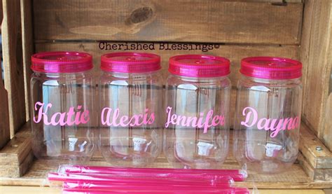 Personalized Mason Jars Personalized Plastic Mason Jars 1