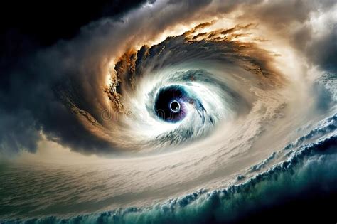 Super Typhoon Hurricane Eye Over Sea Ocean Natural Disaster Made With