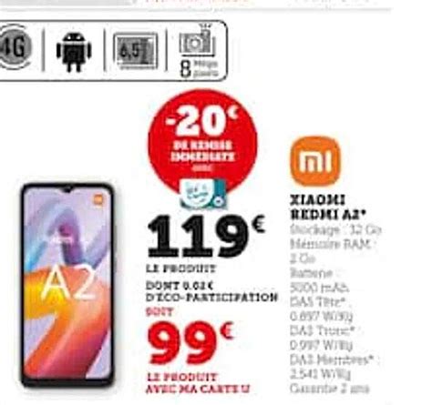 Promo Xiaomi Redmi A2 Chez Hyper U Icataloguefr