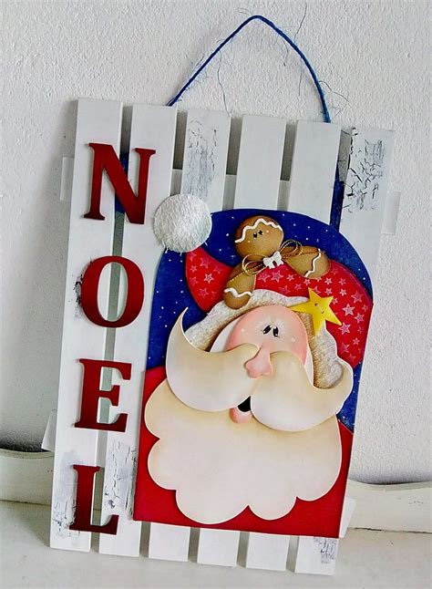 Placa Decorativa Papai Noel No Elo Do Me Quadros E Placas