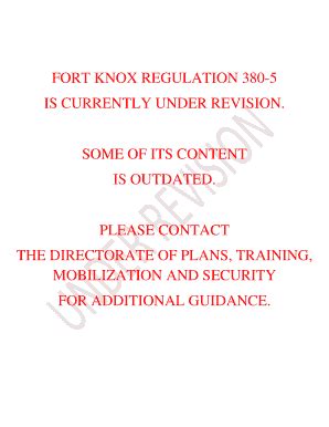 Fillable Online Knox Army Fort Knox Reg Information Security