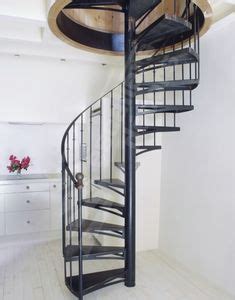 Spiral Staircase Metal Frame Wooden Steps Without Risers Dh