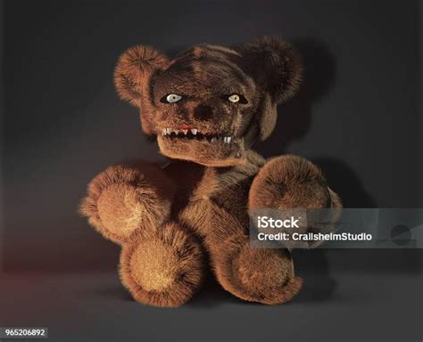 Monstruo Demonio Horror Malvado Oso De Peluche De Render 3d Foto de
