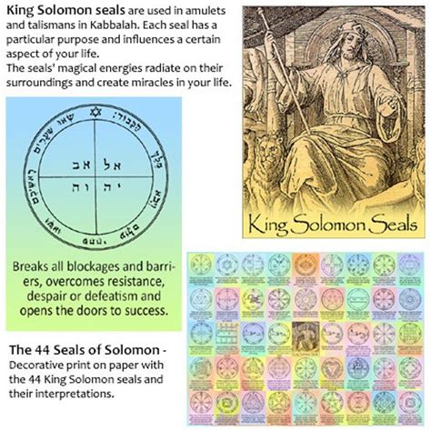 The 44 Seals of Solomon and Their Interpretations Kabbalah - Etsy ...