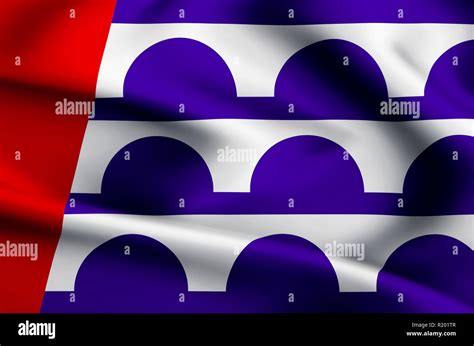 Des Moines Modern And Realistic Closeup Flag Illustration Perfect For