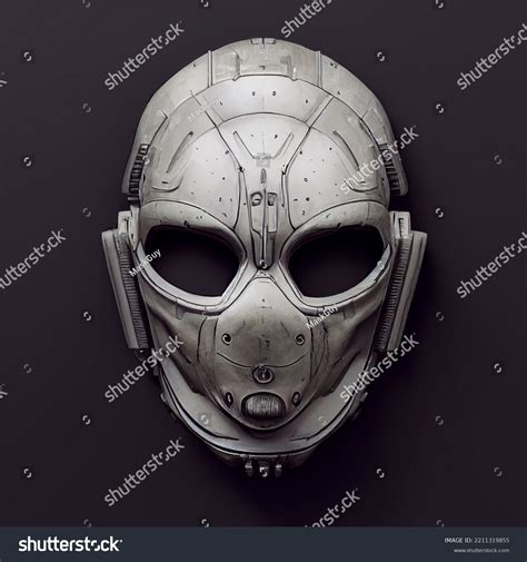 Scifi Mask Full Face Mask 3d Stock Illustration 2211319855 Shutterstock