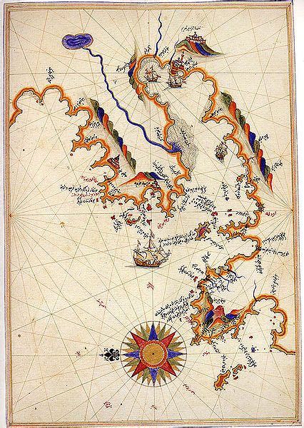 Map Of Smyrna By Ottoman Admiral Geographer And Cartographer Piri