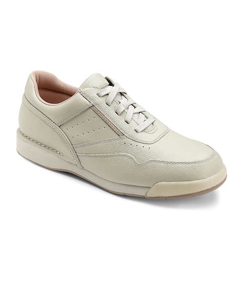 Rockport Prowalker Leather Walking Shoes In White For Men Lyst