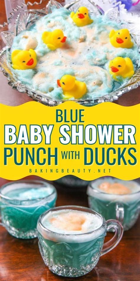 Blue Baby Shower Punch With Ducks Baby Shower Punch Baby Shower