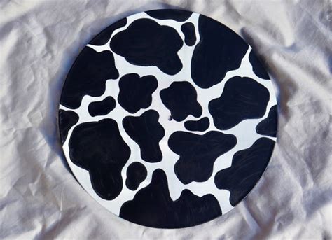 Cow Print Disque Vinyle Peint à La Main Etsy France