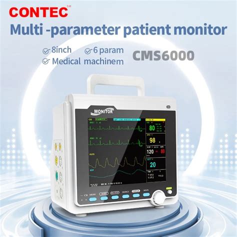 CONTEC CMS6000 Portable ICU Patient Monitor ECG NIBP SPO2 RESP TEMP PR