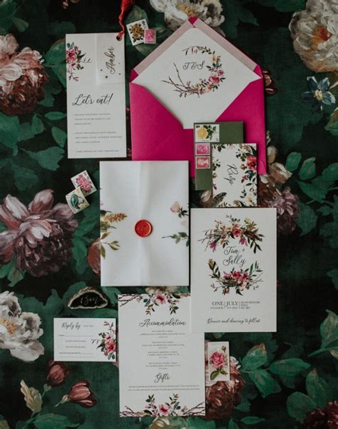 45 Inspiring And Chic Floral Wedding Invitations - Weddingomania