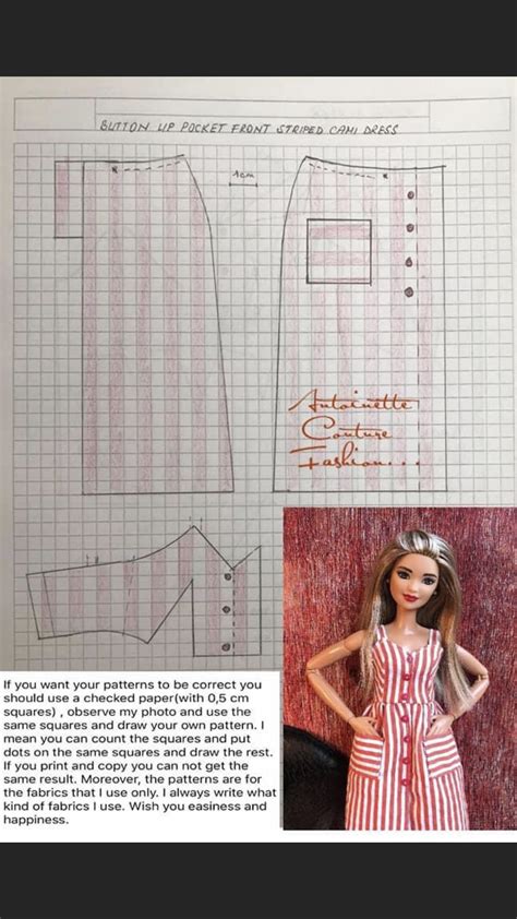 Barbie Dress Pattern Barbie Doll Clothing Patterns Doll Dress