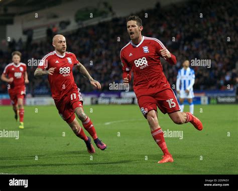 Birmingham City S Lukas Jutkiewicz Right Celebrates After He Scores