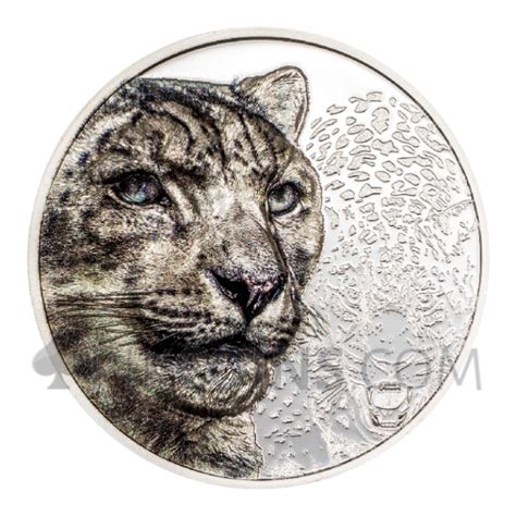 Snow Leopard Wild Mongolia 500 Togrog 1oz Mongolia 2024 Coin Modern