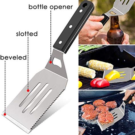 HaSteeL 9 Piece Griddle Accessories Metal Spatula Stainless Steel