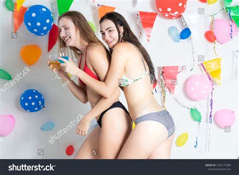 Sexy Hot Girl Wearing Bikini Dancing Stock Photo 1235171800 Shutterstock